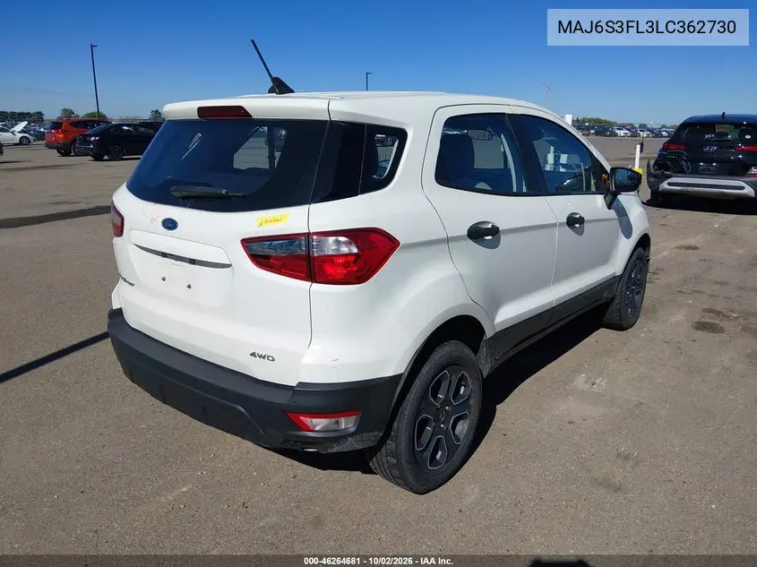 2020 FORD ECOSPORT VIN MAJ6S3FL3LC362730 — фото 4
