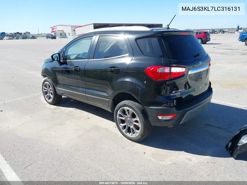 2020 FORD ECOSPORT VIN MAJ6S3KL7LC316131 — фото 3