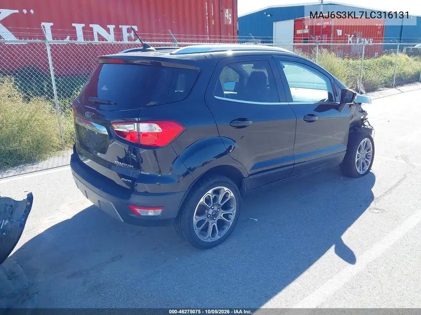2020 FORD ECOSPORT VIN MAJ6S3KL7LC316131 — фото 4