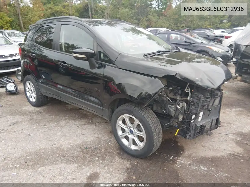 FORD ECOSPORT 2020, VIN MAJ6S3GL6LC312936