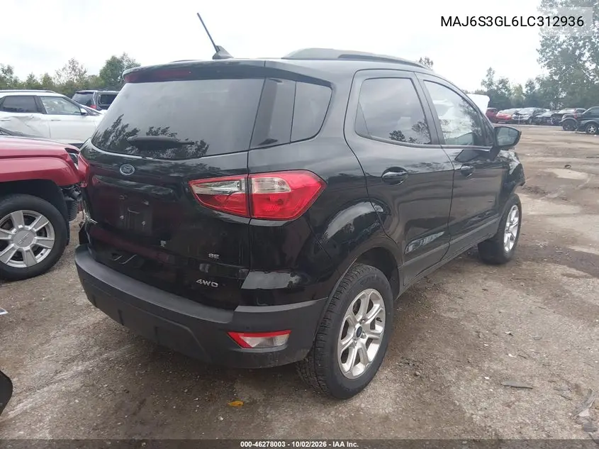 2020 FORD ECOSPORT VIN MAJ6S3GL6LC312936 — фото 4