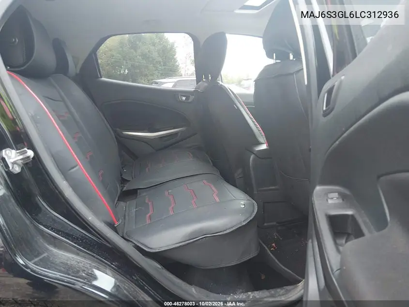 2020 FORD ECOSPORT VIN MAJ6S3GL6LC312936 — фото 8