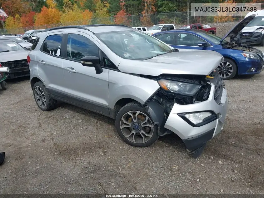 FORD ECOSPORT 2020, VIN MAJ6S3JL3LC347488