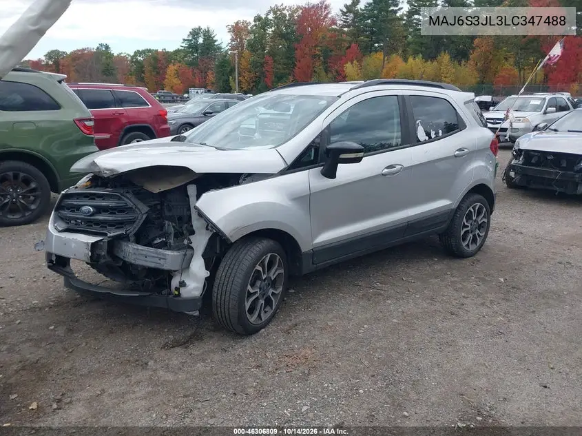 2020 FORD ECOSPORT VIN MAJ6S3JL3LC347488 — фото 2