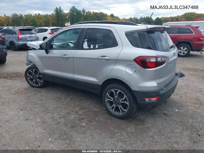 2020 FORD ECOSPORT VIN MAJ6S3JL3LC347488 — фото 3