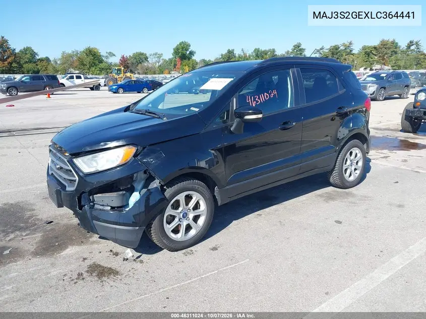 2020 FORD ECOSPORT VIN MAJ3S2GEXLC364441 — фото 2