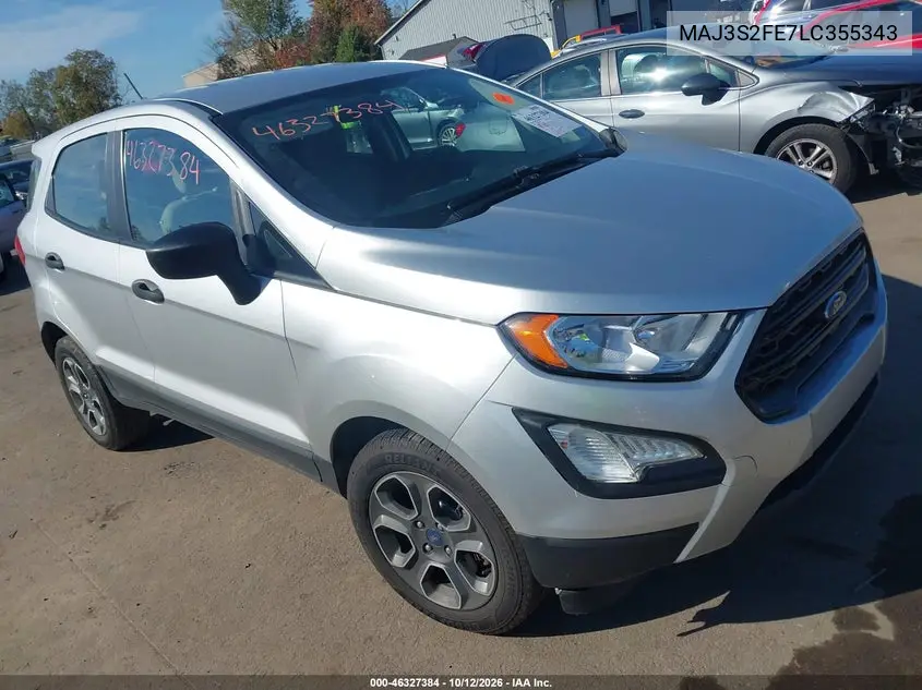 FORD ECOSPORT 2020, VIN MAJ3S2FE7LC355343