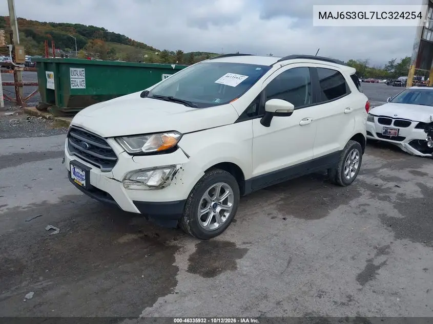 2020 FORD ECOSPORT VIN MAJ6S3GL7LC324254 — фото 2