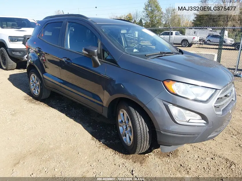 FORD ECOSPORT 2020, VIN MAJ3S2GE9LC375477
