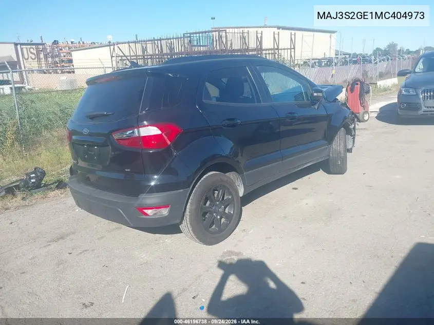 2021 FORD ECOSPORT VIN MAJ3S2GE1MC404973 — фото 4