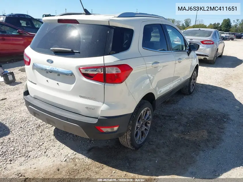 2021 FORD ECOSPORT VIN MAJ6S3KL2MC411651 — фото 4