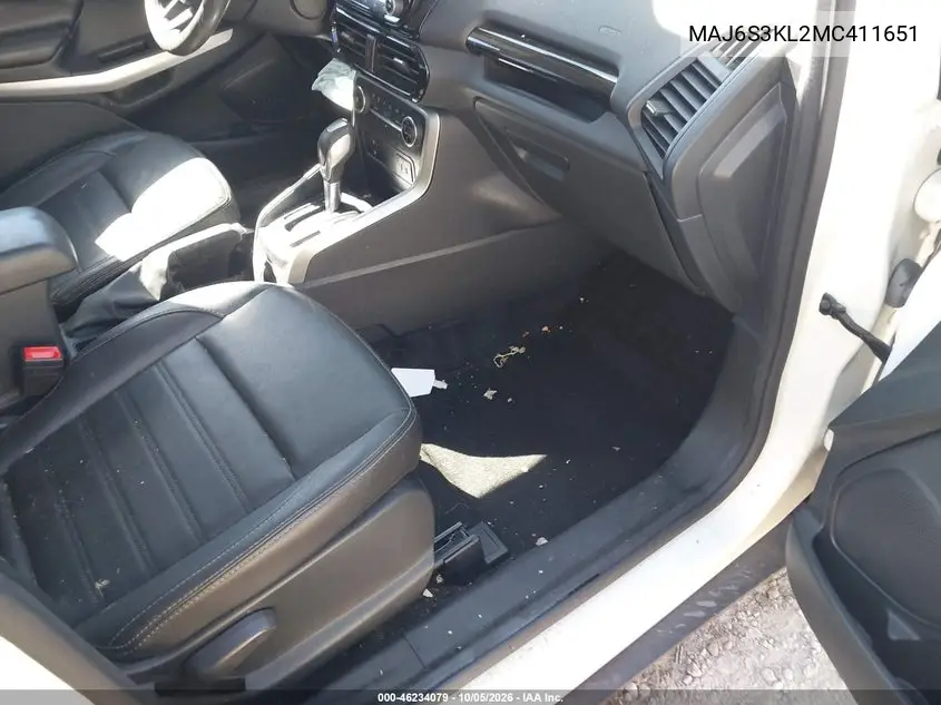 2021 FORD ECOSPORT VIN MAJ6S3KL2MC411651 — фото 5