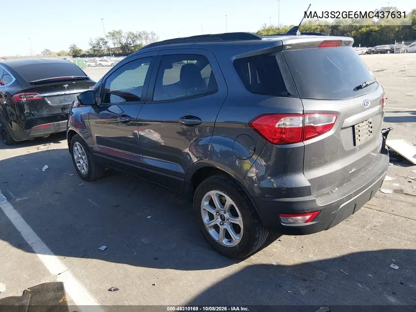 2021 FORD ECOSPORT VIN MAJ3S2GE6MC437631 — фото 3