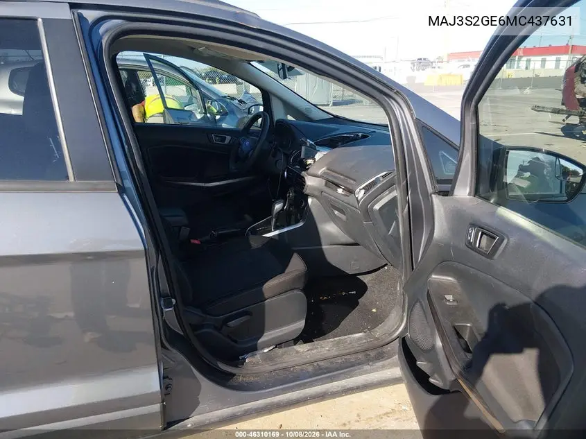 2021 FORD ECOSPORT VIN MAJ3S2GE6MC437631 — фото 5