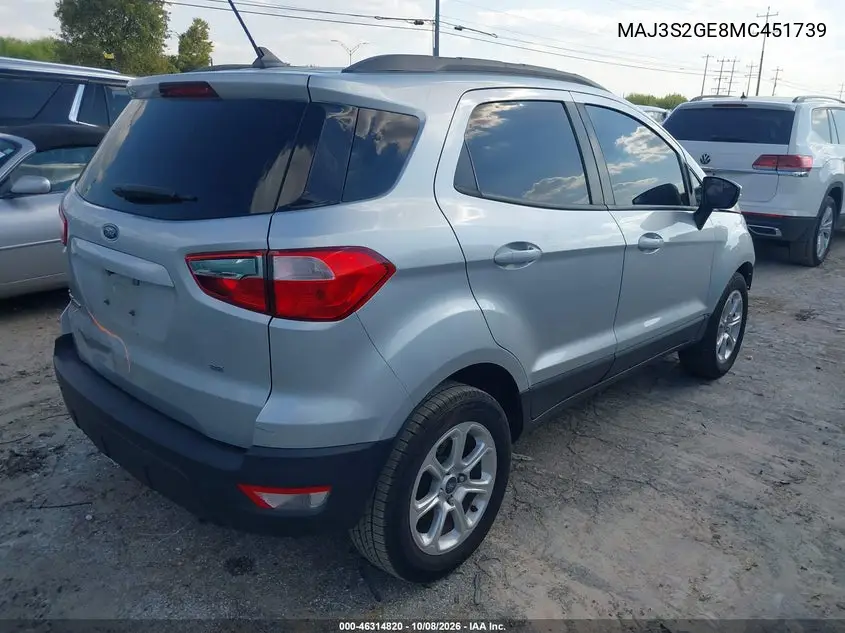 2021 FORD ECOSPORT VIN MAJ3S2GE8MC451739 — фото 4