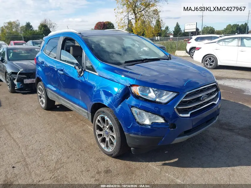 FORD ECOSPORT 2021, VIN MAJ6S3KLXMC427967