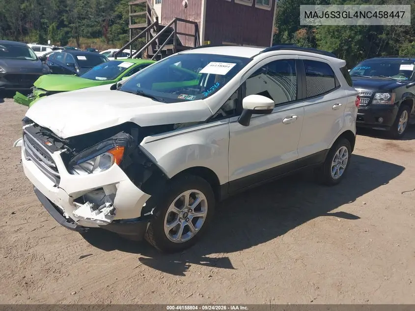 2022 FORD ECOSPORT VIN MAJ6S3GL4NC458447 — фото 2