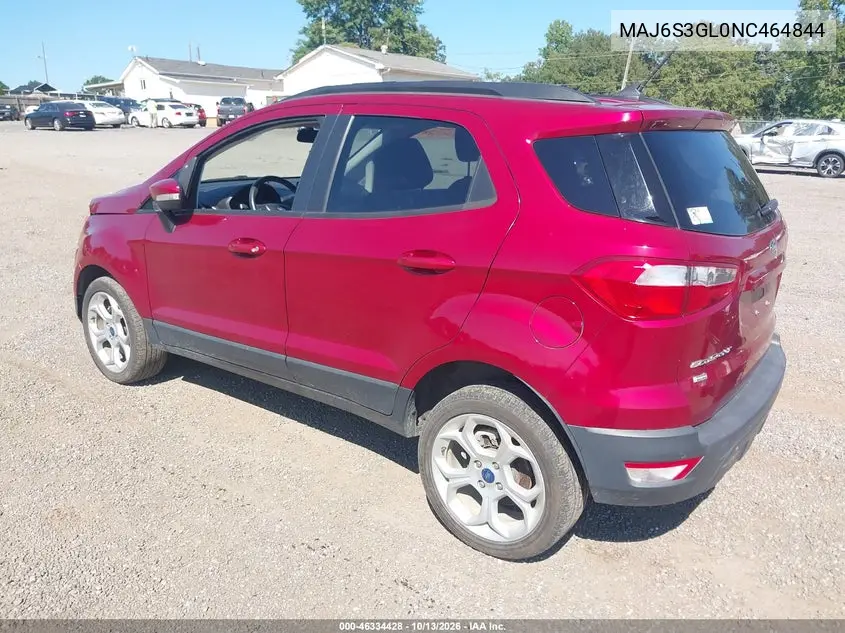 2022 FORD ECOSPORT VIN MAJ6S3GL0NC464844 — фото 3