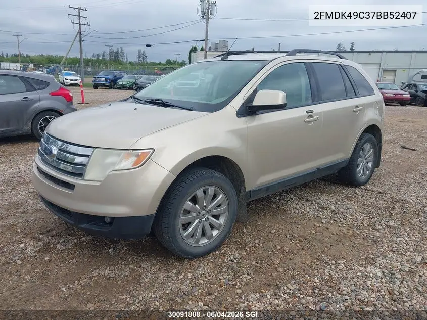 2007 FORD EDGE VIN 2FMDK49C37BB52407 — фото 2