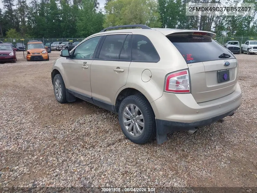2007 FORD EDGE VIN 2FMDK49C37BB52407 — фото 3