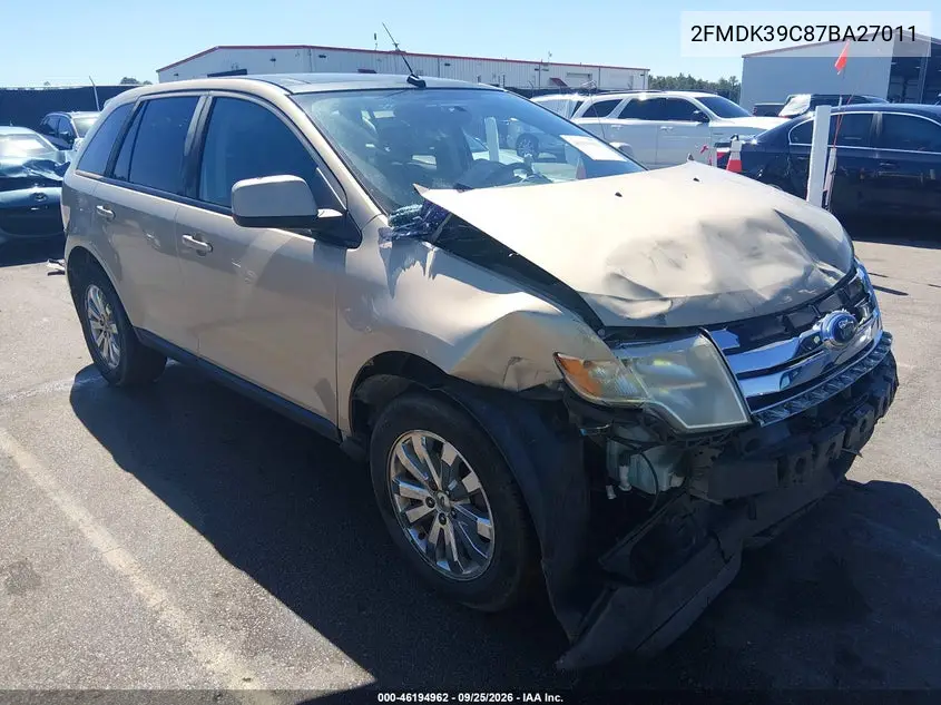 FORD EDGE 2007, VIN 2FMDK39C87BA27011