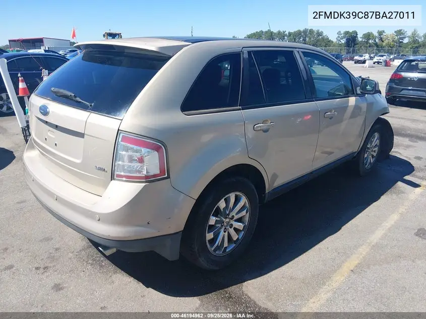 2007 FORD EDGE VIN 2FMDK39C87BA27011 — фото 4
