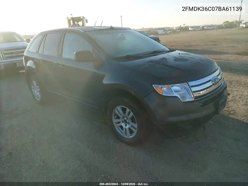 FORD EDGE 2007, VIN 2FMDK36C07BA61139