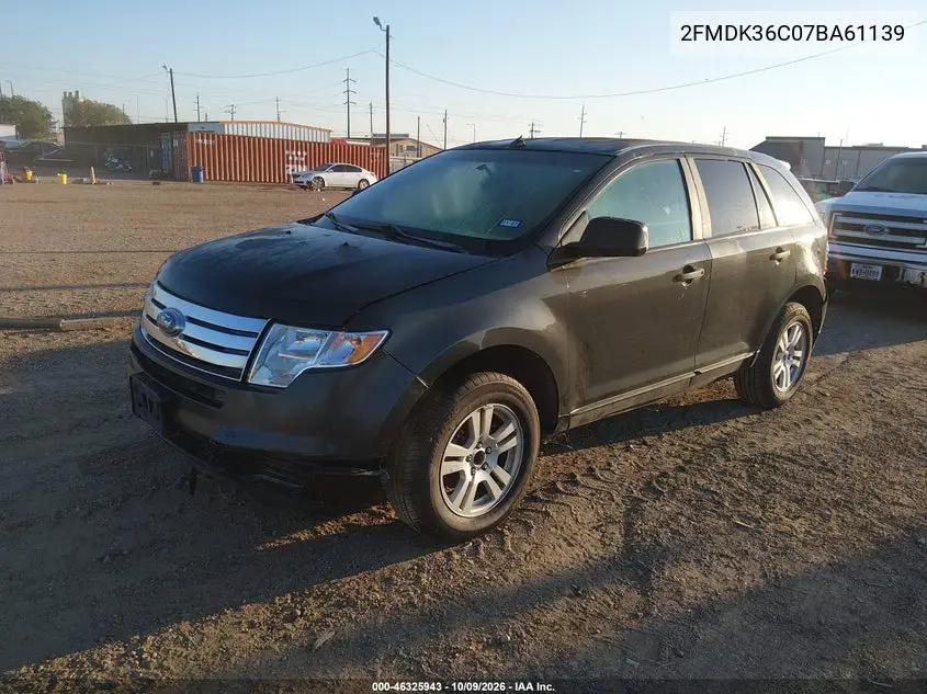 2007 FORD EDGE VIN 2FMDK36C07BA61139 — фото 2