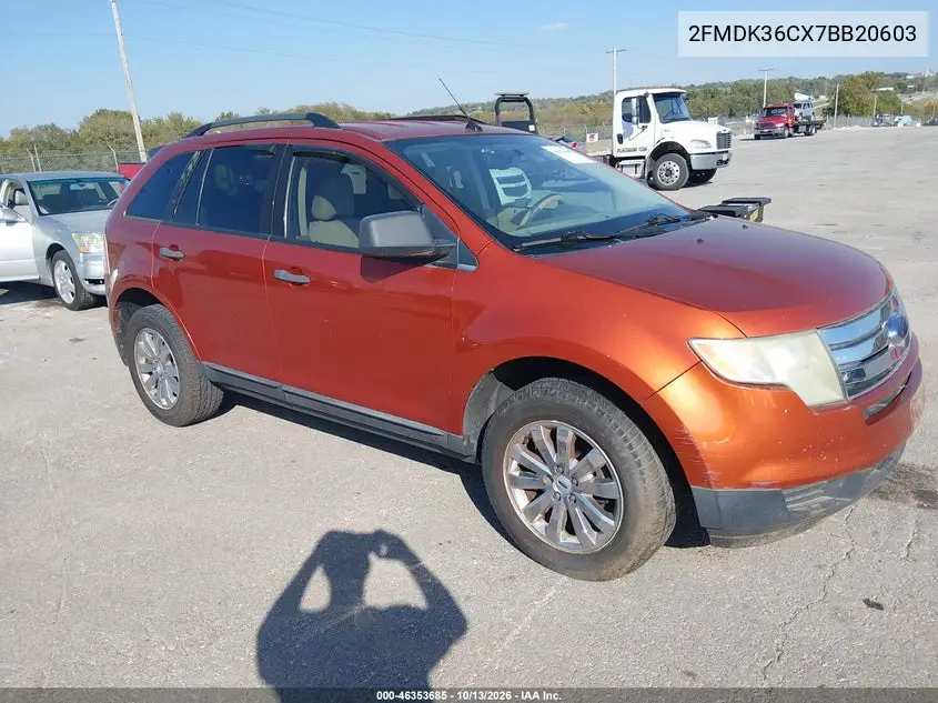 FORD EDGE 2007, VIN 2FMDK36CX7BB20603