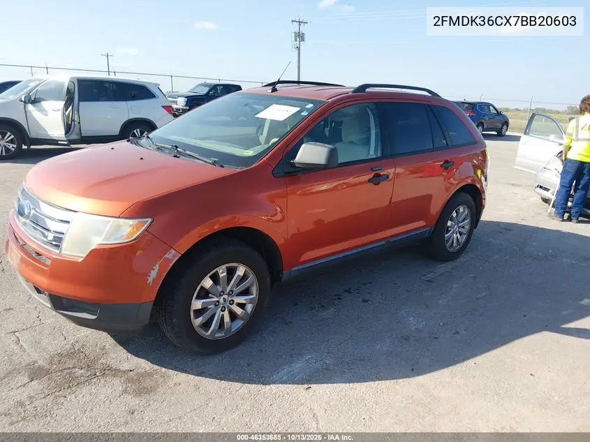 2007 FORD EDGE VIN 2FMDK36CX7BB20603 — фото 2
