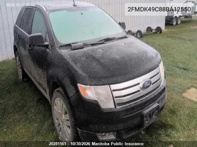 FORD EDGE 2008, VIN 2FMDK49C88BA12550