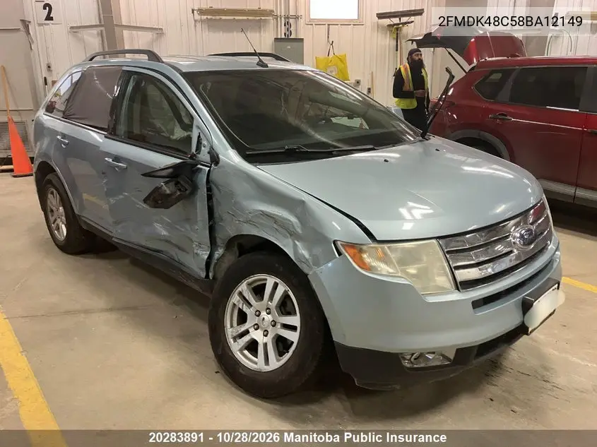 FORD EDGE 2008, VIN 2FMDK48C58BA12149