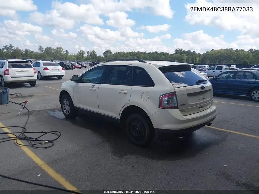 2008 FORD EDGE VIN 2FMDK48C38BA77033 — фото 3