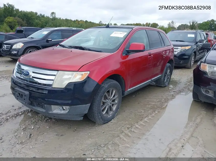 2008 FORD EDGE VIN 2FMDK38C08BA52908 — фото 2