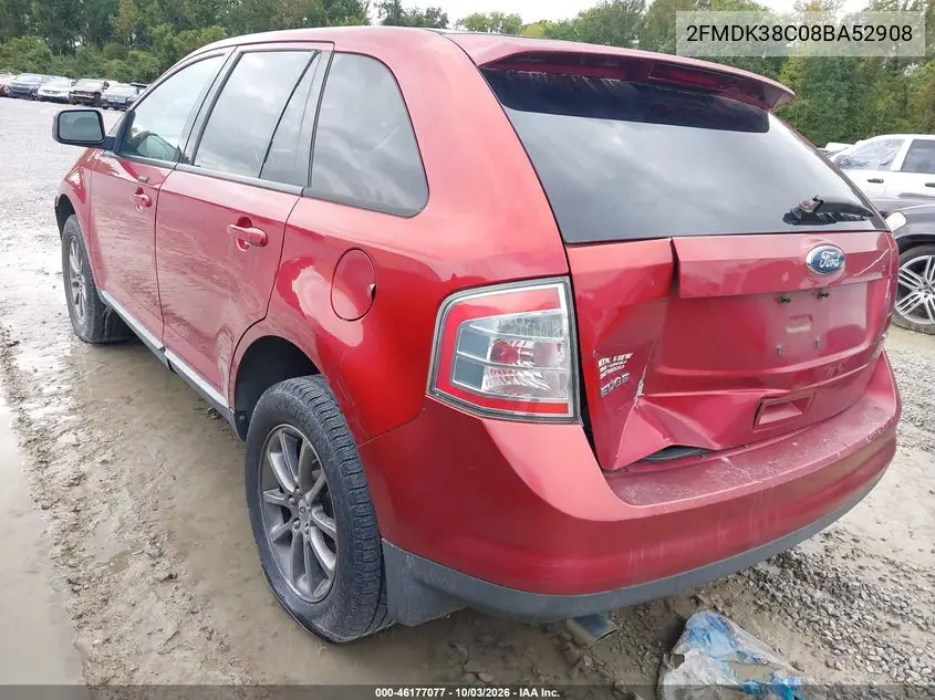 2008 FORD EDGE VIN 2FMDK38C08BA52908 — фото 3