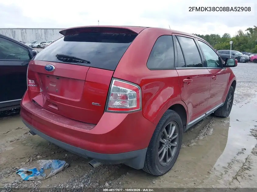 2008 FORD EDGE VIN 2FMDK38C08BA52908 — фото 4