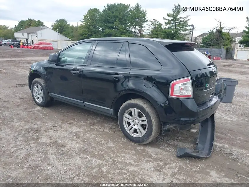 2008 FORD EDGE VIN 2FMDK46C08BA76490 — фото 3