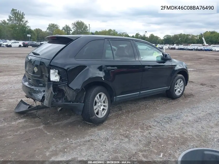 2008 FORD EDGE VIN 2FMDK46C08BA76490 — фото 4