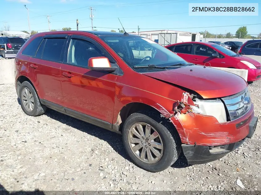 FORD EDGE 2008, VIN 2FMDK38C28BB28662