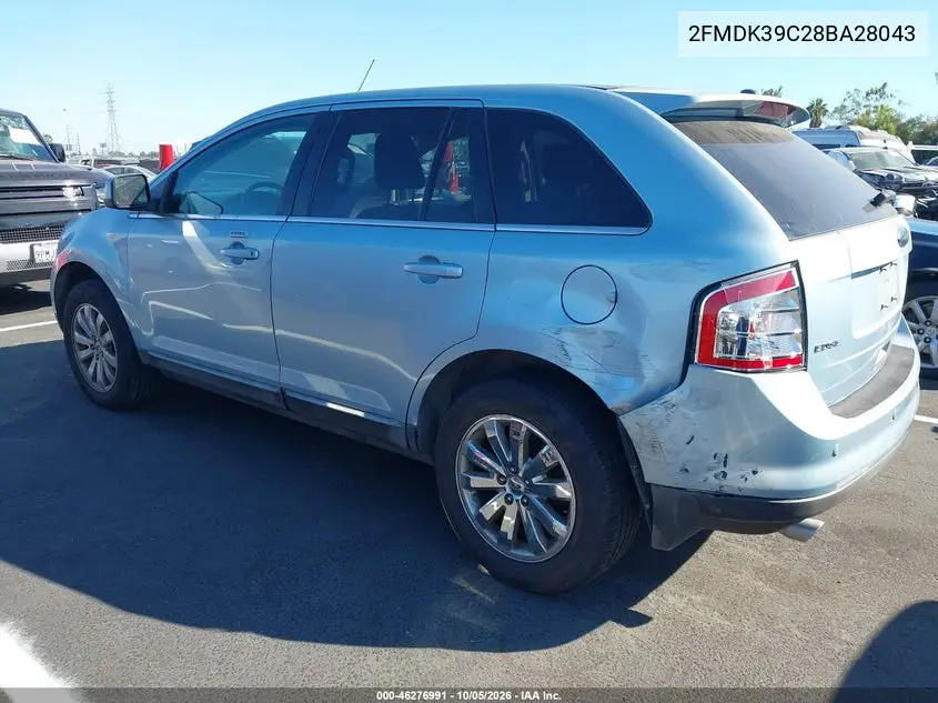 2008 FORD EDGE VIN 2FMDK39C28BA28043 — фото 3