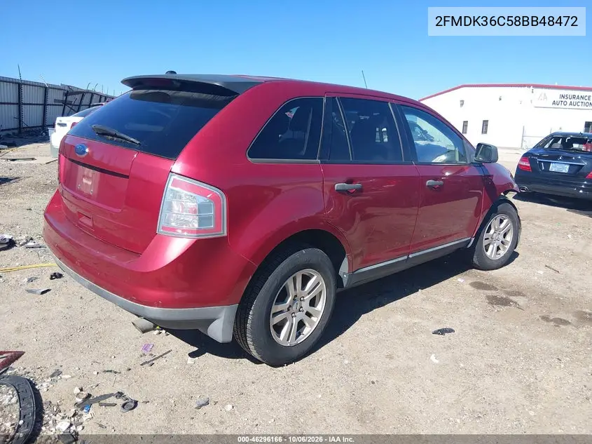2008 FORD EDGE VIN 2FMDK36C58BB48472 — фото 4