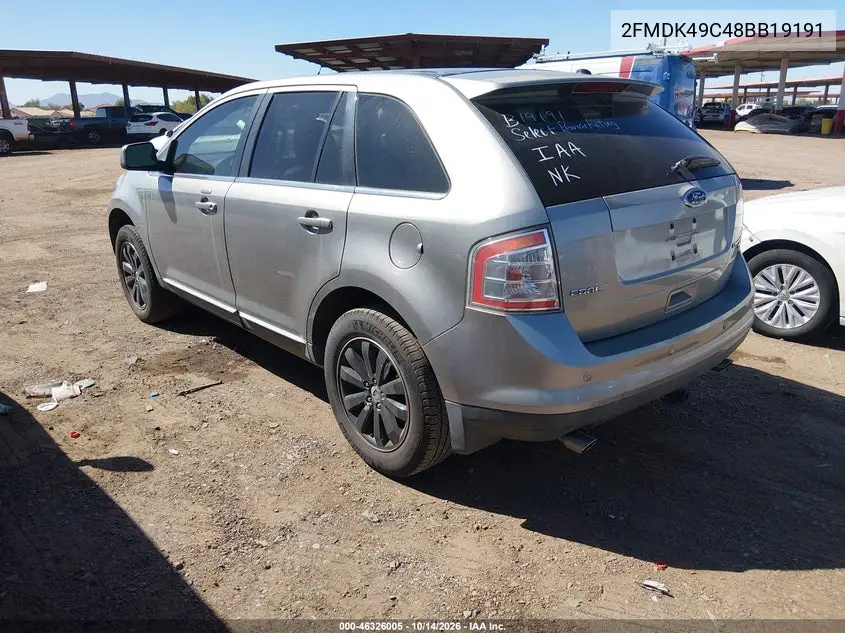 2008 FORD EDGE VIN 2FMDK49C48BB19191 — фото 3