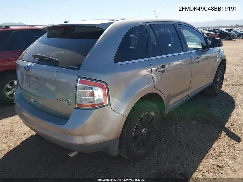 2008 FORD EDGE VIN 2FMDK49C48BB19191 — фото 4