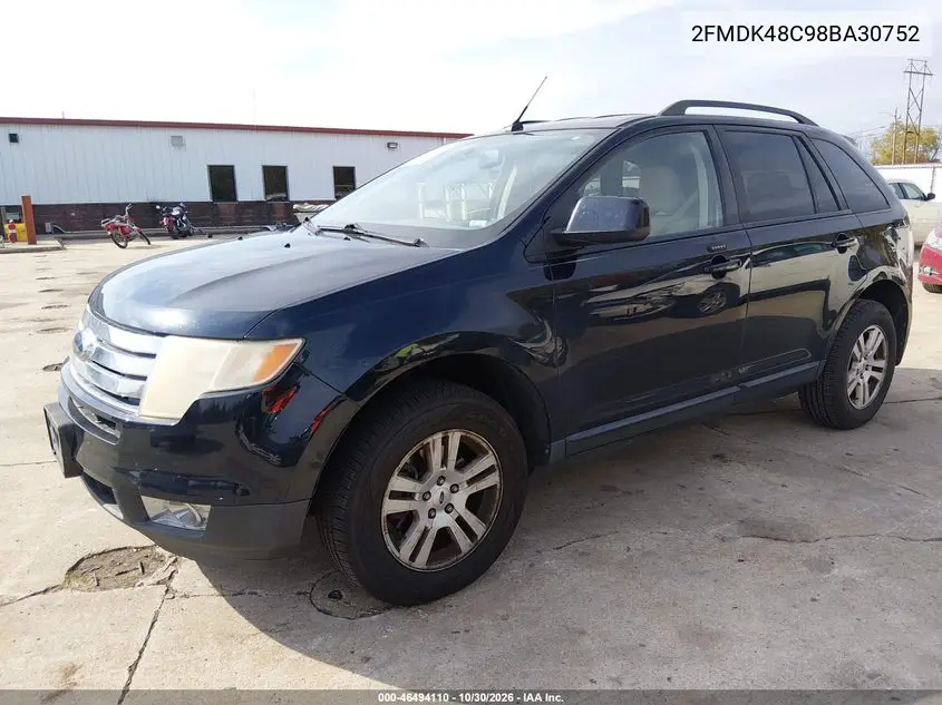 2008 FORD EDGE VIN 2FMDK48C98BA30752 — фото 2