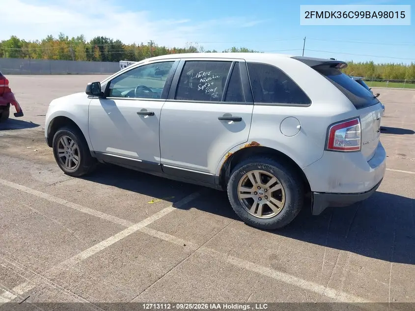 2009 FORD EDGE VIN 2FMDK36C99BA98015 — фото 3