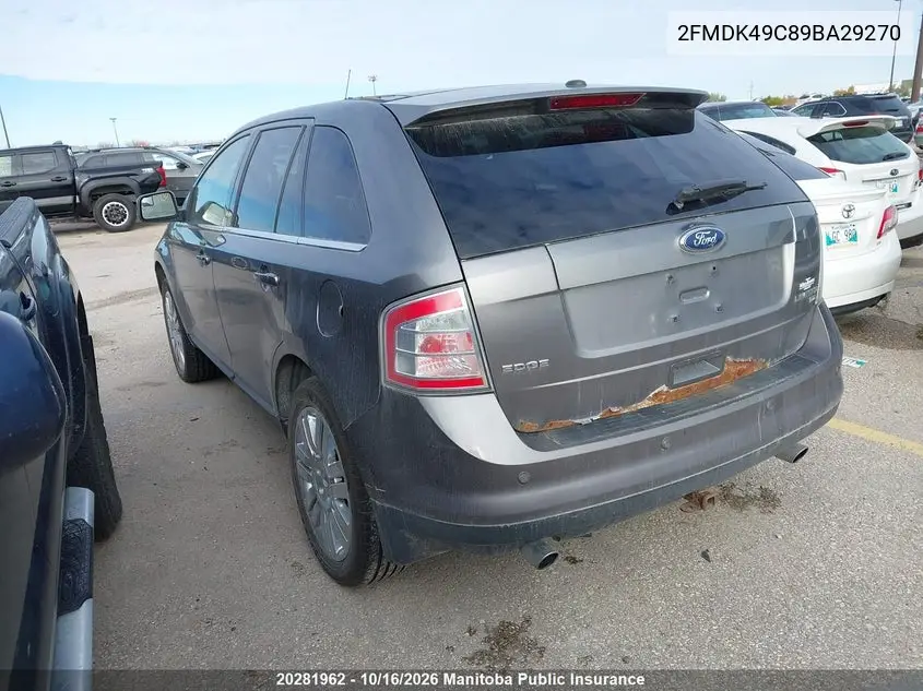 2009 FORD EDGE VIN 2FMDK49C89BA29270 — фото 3