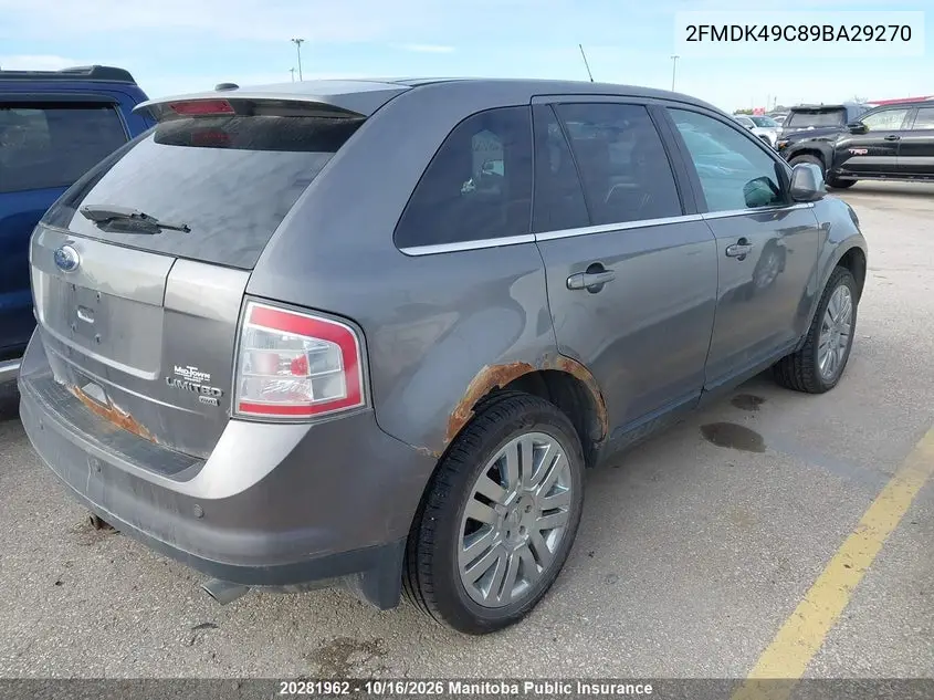 2009 FORD EDGE VIN 2FMDK49C89BA29270 — фото 4
