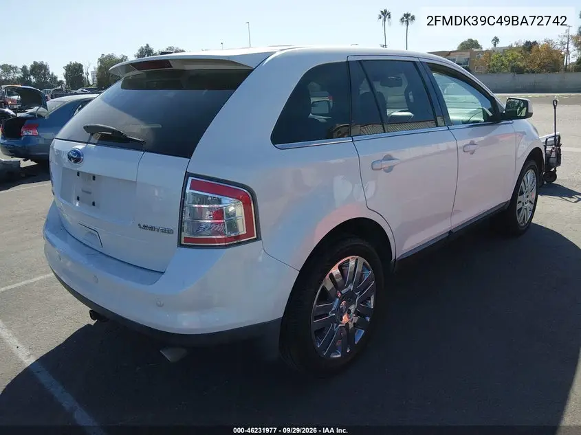 2009 FORD EDGE VIN 2FMDK39C49BA72742 — фото 4