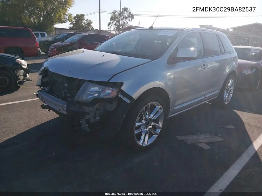 2009 FORD EDGE VIN 2FMDK30C29BA82537 — фото 2
