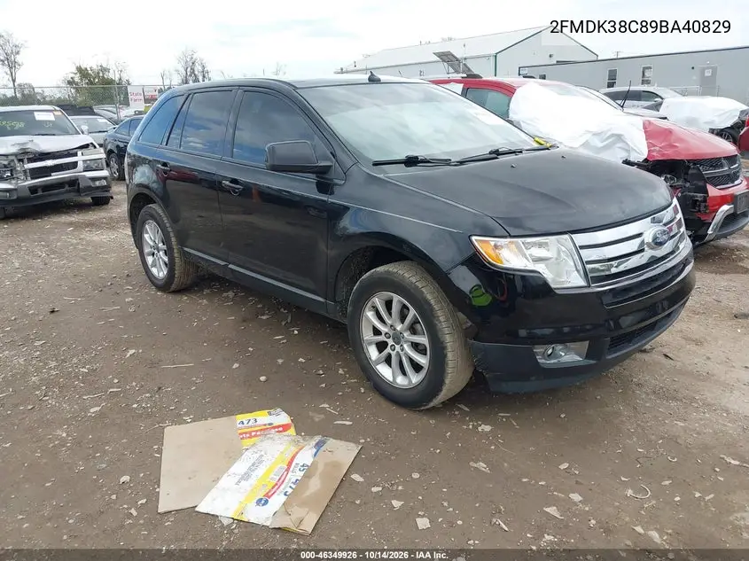 FORD EDGE 2009, VIN 2FMDK38C89BA40829